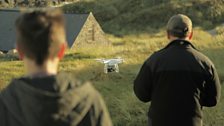 UAV operator Rob McDougal and Michael Surcombe take to the skies on Anglesey