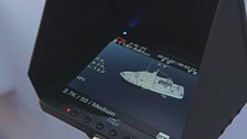 Monitor for the drone pilot with boat in vision