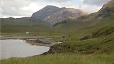 Camasunary Bothy from afar