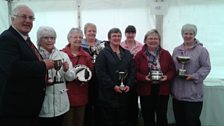 Fettercairn Show rural winners with president Jim Brown