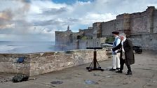 Cannons were fired to signal the position of ships in distress