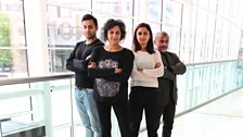 Chris Nayak as Raj, Meera Syal as Bindi, Krupa Pattani as Anu and Vincent Ebrahim as Uncle Bash