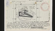 Paul Neagu - Drawing for the sculpture ‘Hyphen’ 1985