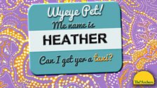 Heather's badge