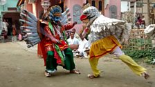 A command performance of the masked dancers of Majuli