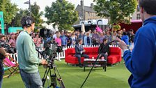 Ian Rankin on the couch with Charlie Stayt