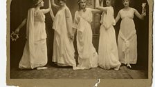 Dance class in Torquay.  Agatha in centre, circa 1904