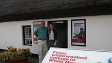 Liam Logan and Shirin Murphy, Museums Officer Mid and East Antrim Borough Council, at the Andrew Jackson Cottage, Carrickfergus