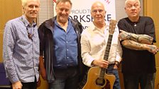 Otley Festival organiser Steve Fairholme and Allan Taylor with David and Lee Durberville