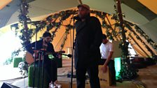 Tony Momrelle performs in the Teepee at Hyde Park