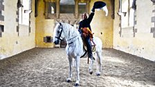 Lucy at Bolsover Castle, Derbyshire