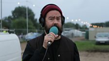 Daniel P Carter broadcasting live at Reading Festival 2015.