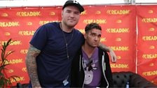 New Found Glory backstage at Reading Festival 2015.