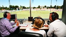 Stumped presenter Jim Maxwell of ABC Radio interviews the then Australian PM Tony Abbott