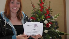 Sophie found the treasure at the church in Swardeston, with an Edith Cavell flower arrangement