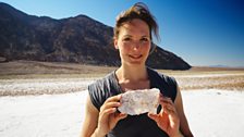 A fragile piece of salt from the salt flats of Death Valley, California