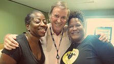 Saun and Starr with Sir Terry Wogan