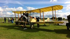 An old plane on show at Sywell in Northamptonshire