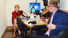 Nicola Sturgeon meets Bryan Burnett at the Scottish Parliament in Edinburgh