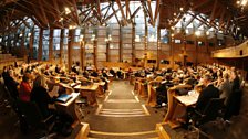 The Debating Chamber of the Scottish Parliament