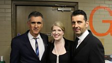 Clare Teal, Curtis Stigers & Graham Bickley backstage