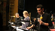 Curtis, Clare & Graham in rehearsals