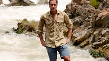 Ben Fogle leads the anglers to the heart of the Khone Falls.