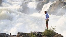 Ben Fogle joins the anglers in the very heart of the white water of the Khone Falls