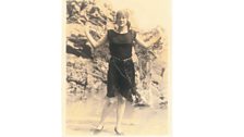 Monica at the seaside in 1922