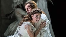 Maria (Mariangela Sicilia) & Guglielmo (Angelo Villari) embrace in Guglielmo Ratcliff at Wexford Opera Festival 2015