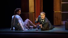 Sarah Pope WNO chorus member and Lawrence Zazzo as Orlando