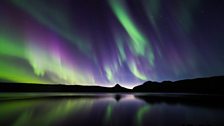 Purple Green Aurora