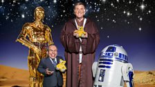 R2-D2, C-3PO, Warwick Davis & Terry Wogan