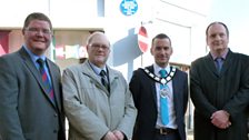 Ian Crozier, Dr Ivan Herbison; Cllr Timothy Gaston and Dr Frank Ferguson