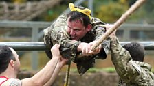 Scott Mills in training with the Royal Marines