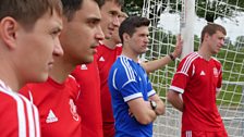 Ian McNabb on the training pitch at The UEFA CORE training programme