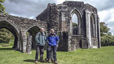 Derek and James at Margam Abbey