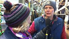 Anna Hill with herd manager Hannah Cozens during the daily 5am milking