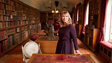 Kirsty Young Filming in the Long Library, Sandringham