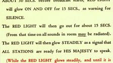 Light signals 1932 used for the first Christmas broadcast in 1932