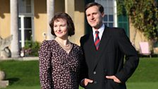 Elizabeth, Duchess of York (Emma Davies) and her husband, Albert, Duke of York (John Sackville)