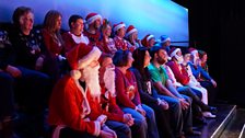 The audience get into the Christmas spirit