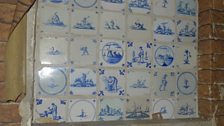 Delft tiles in lake house living room (Thomas Harding)