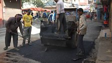 Road building in Kathmandu