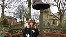 Clue two was next to the unusual 360-degree village sign at Mattishall