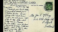 New Year's Day 1916 - A postcard written by a soldier (Courtesy Belfast Linen Hall Library)