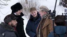 James Norton as Prince Andrei, Jim Broadbent as Prince Bolkonsky & Tom Harper (director)