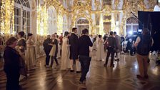 Filming in the ballroom, Catherine Palace