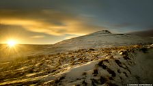 Glorious sunset over Cribyn, to the east of Pen-y-Fan.