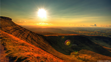 Corn Du at Dusk; the gorgeous "Golden Hour" in the Brecon Beacons